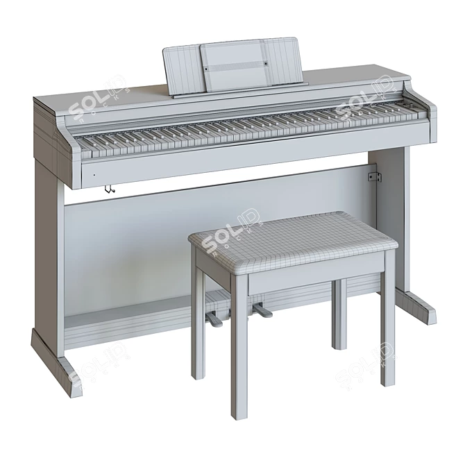 Yamaha YDP-164: A Digital Piano Masterpiece 3D model image 5