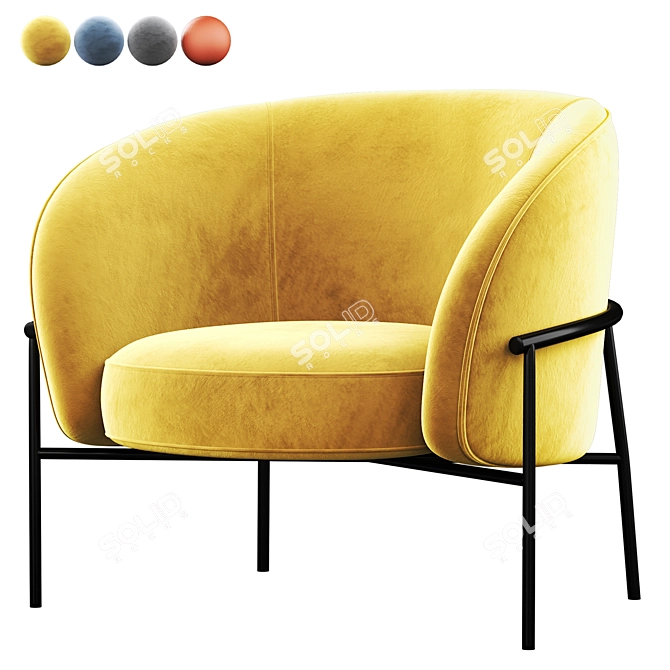 Sleek PARLA Rimo Chair: Modern Design 3D model image 1