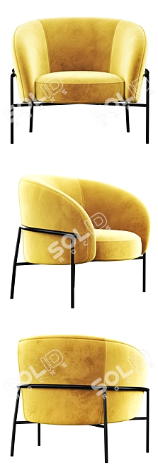 Sleek PARLA Rimo Chair: Modern Design 3D model image 2