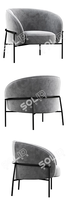 Sleek PARLA Rimo Chair: Modern Design 3D model image 4