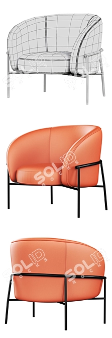 Sleek PARLA Rimo Chair: Modern Design 3D model image 5