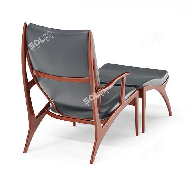 Elegant Guest Chair: Stylish and Comfortable 3D model image 2