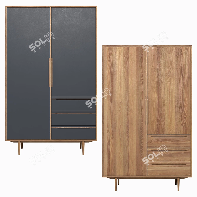 Bruni Blacki Wardrobe - Stylish and Practical 3D model image 1