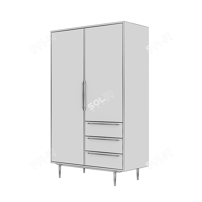 Bruni Blacki Wardrobe - Stylish and Practical 3D model image 4