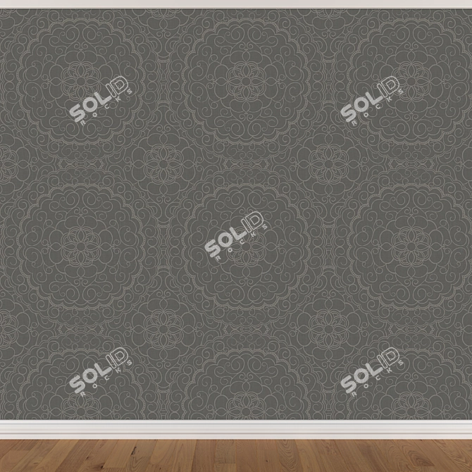 Seamless Wallpaper Set: 3 Colors 3D model image 4