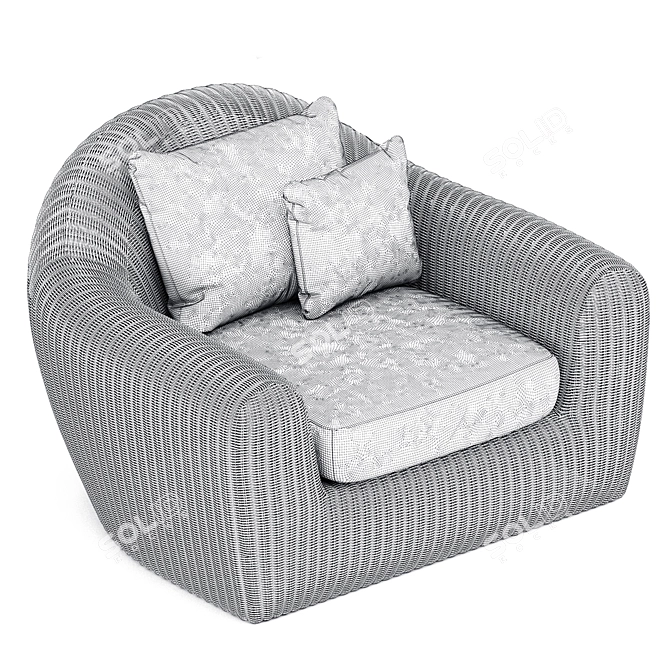 Rush Lounge Chair: Elegant Comfort in Every Angle 3D model image 5