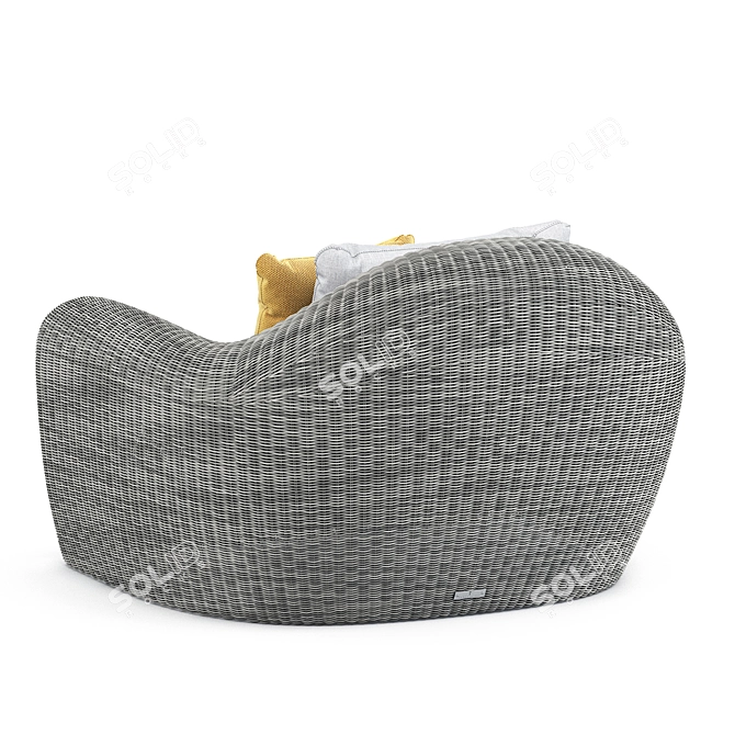 Rush Lounge Chair: Elegant Comfort in Every Angle 3D model image 8