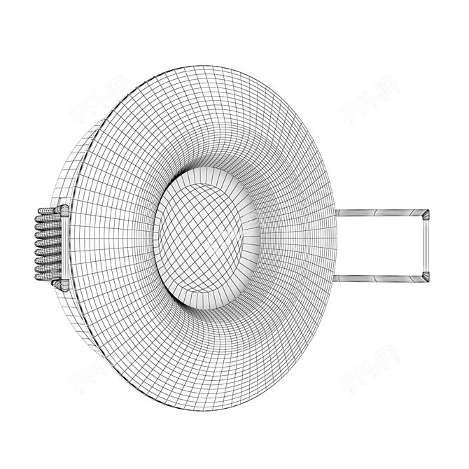 Versatile Ceiling Light: Halogen/LED Compatible 3D model image 3