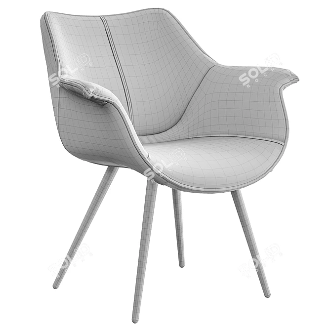 Modern Julian Armchair: Stylish & Comfortable 3D model image 5