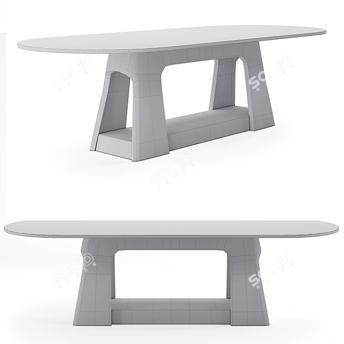 Sophisticated Elegance: Christophe Delcourt Isa Table 3D model image 2