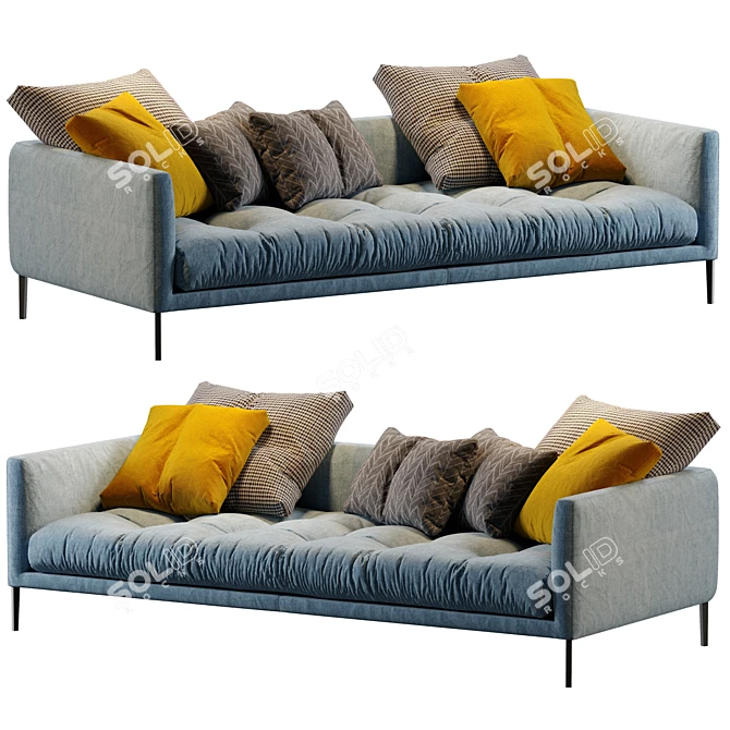 Bonaldo Coral: Stylish and Spacious Sofa 3D model image 1