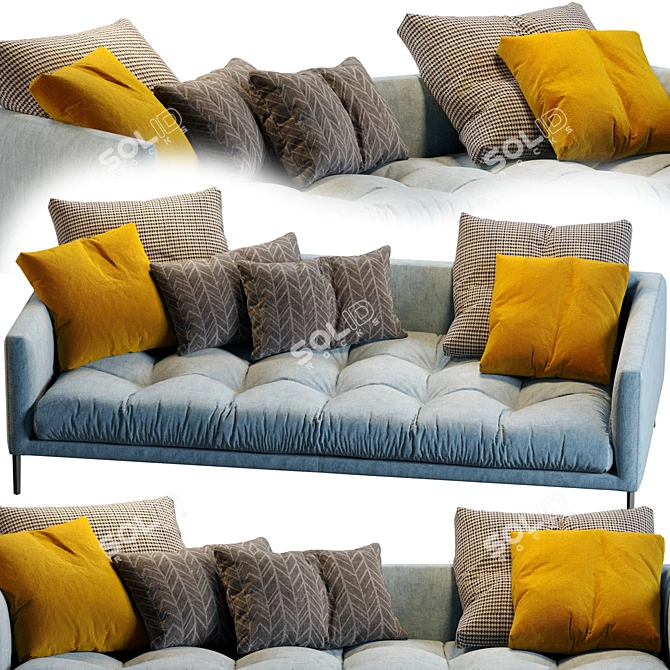 Bonaldo Coral: Stylish and Spacious Sofa 3D model image 2