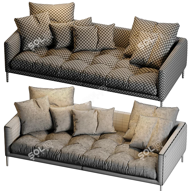 Bonaldo Coral: Stylish and Spacious Sofa 3D model image 4