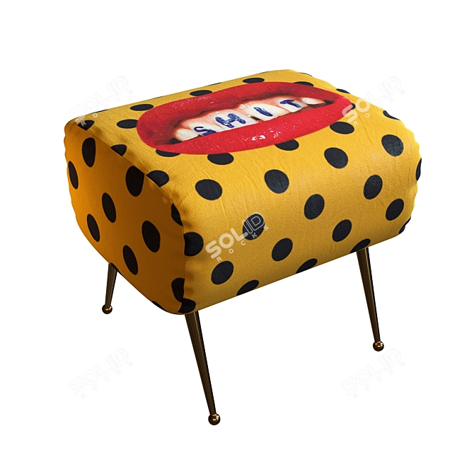  Saletti Pouf: Chic Comfort in 3 Styles 3D model image 3