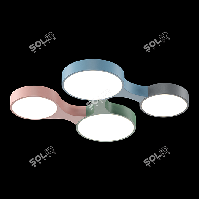 Colorful LED Ceiling Light Lampatron Medley 4 3D model image 2