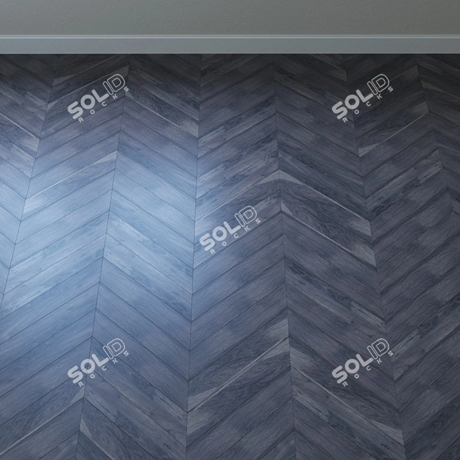 Elegant Pecan Silverton Parquet 3D model image 4