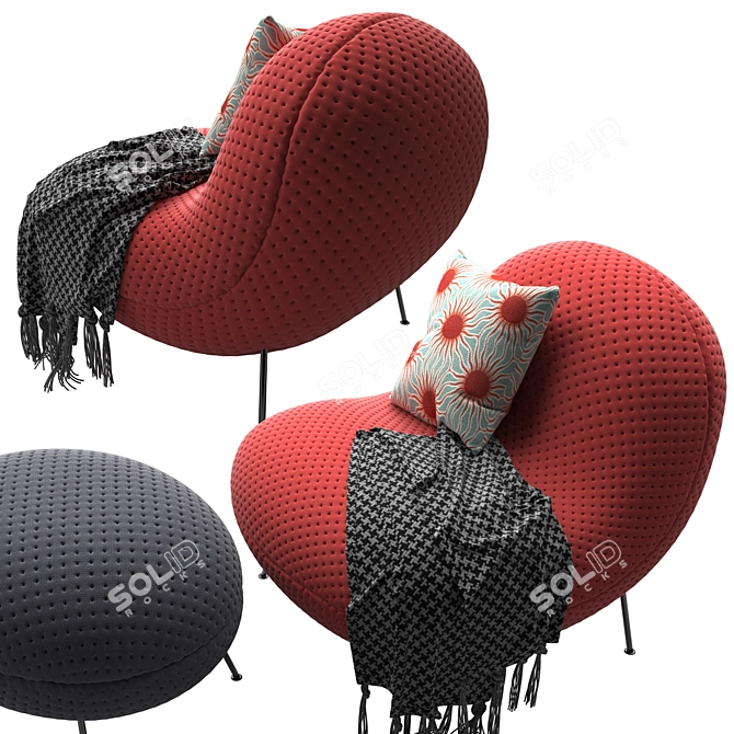 Cozy Baba Armchair: ultimate comfort and style 3D model image 4