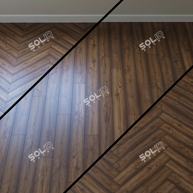 Modena Oak: Classic Variostep Parquet 3D model image 1