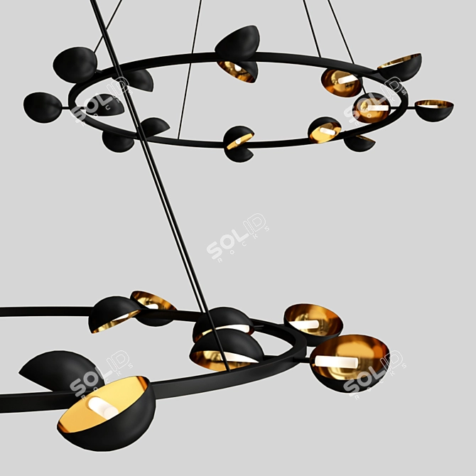 Intueri Light Avion Chandelier - Elegant Lighting Fixture 3D model image 1
