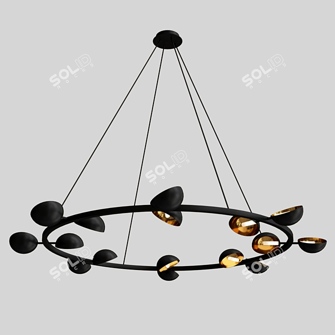 Intueri Light Avion Chandelier - Elegant Lighting Fixture 3D model image 2