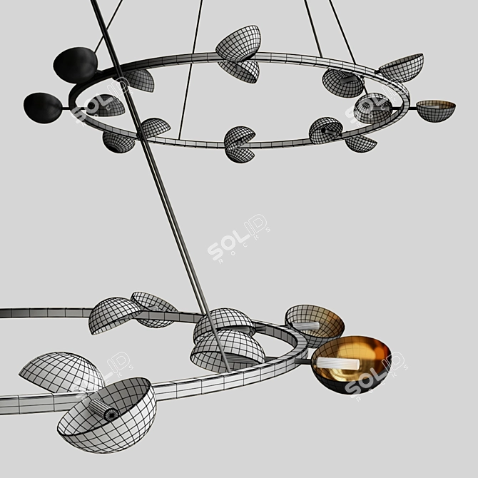 Intueri Light Avion Chandelier - Elegant Lighting Fixture 3D model image 3