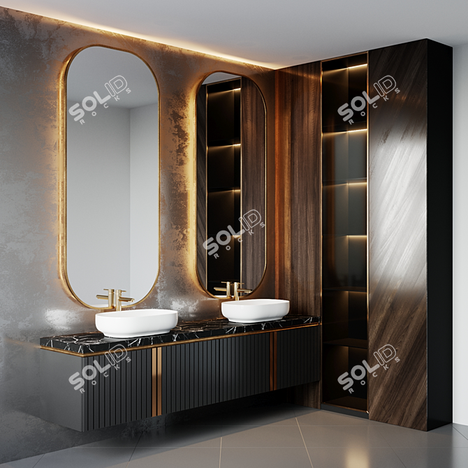 Luxury Bath Set: Studio-54 Inspired 3D model image 1