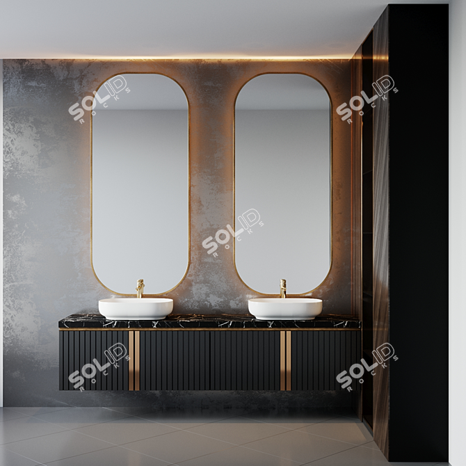 Luxury Bath Set: Studio-54 Inspired 3D model image 2