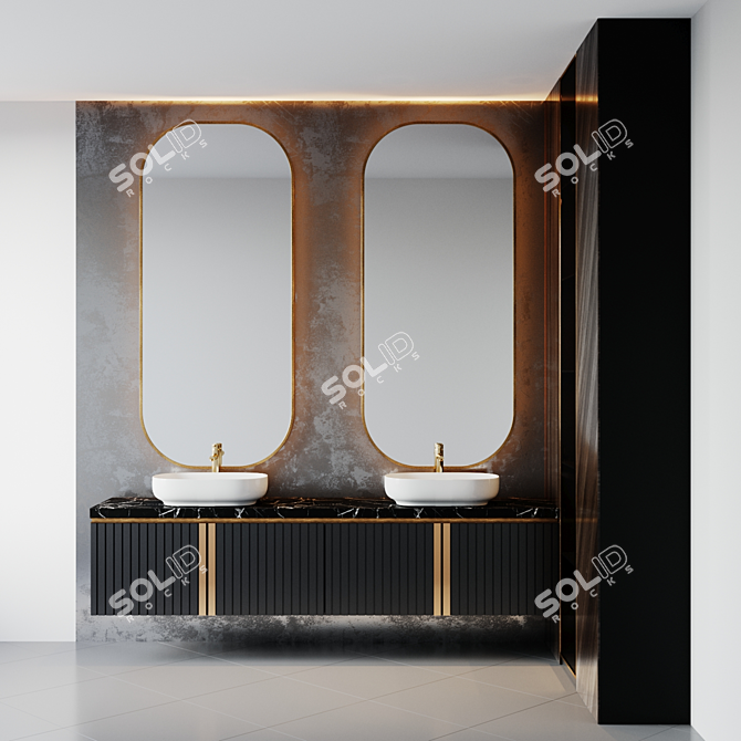 Luxury Bath Set: Studio-54 Inspired 3D model image 5