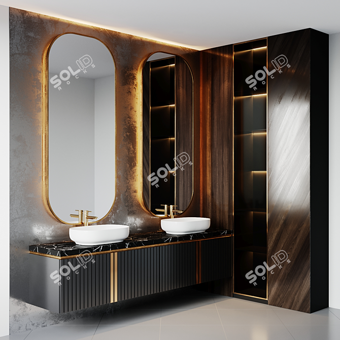 Luxury Bath Set: Studio-54 Inspired 3D model image 6
