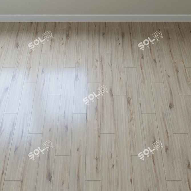 Organic Oak Parquet Flooring 3D model image 2