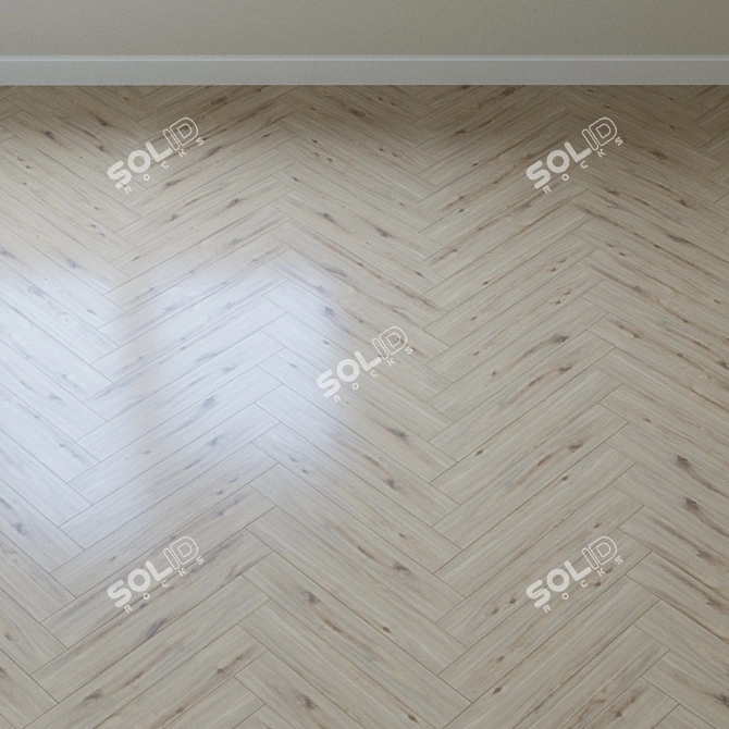 Organic Oak Parquet Flooring 3D model image 3