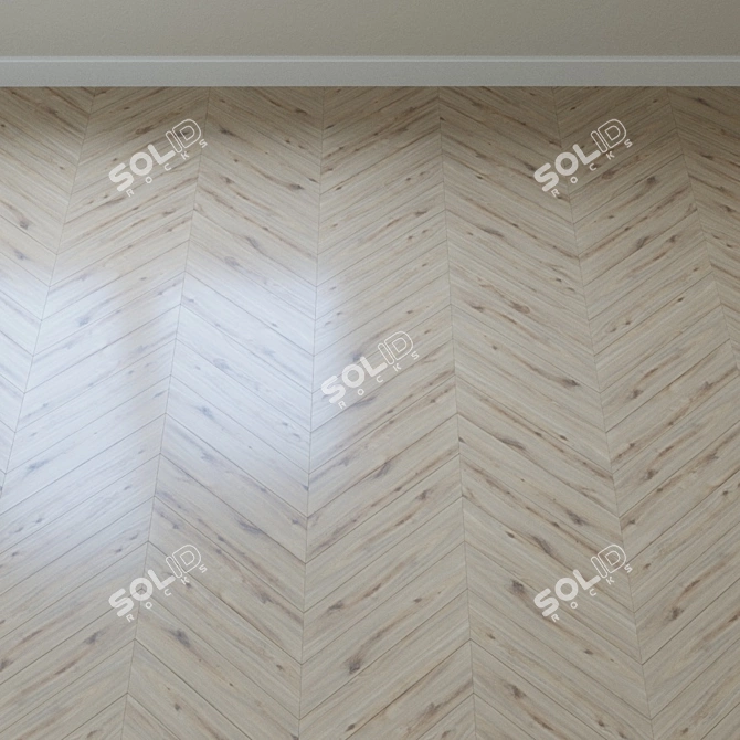 Organic Oak Parquet Flooring 3D model image 4