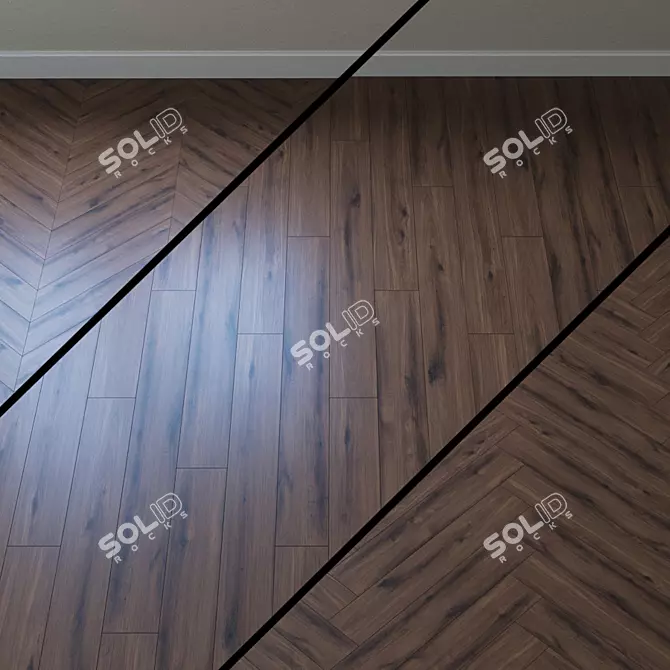 Wide Body Oak Parquet: Krono Original 3D model image 1