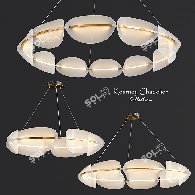 Elegant Kearney Chandelier Collection 3D model image 1