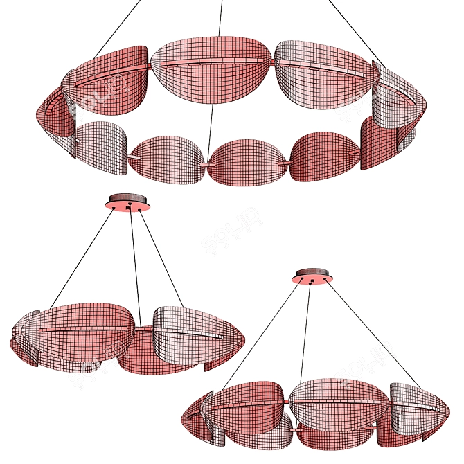 Elegant Kearney Chandelier Collection 3D model image 2