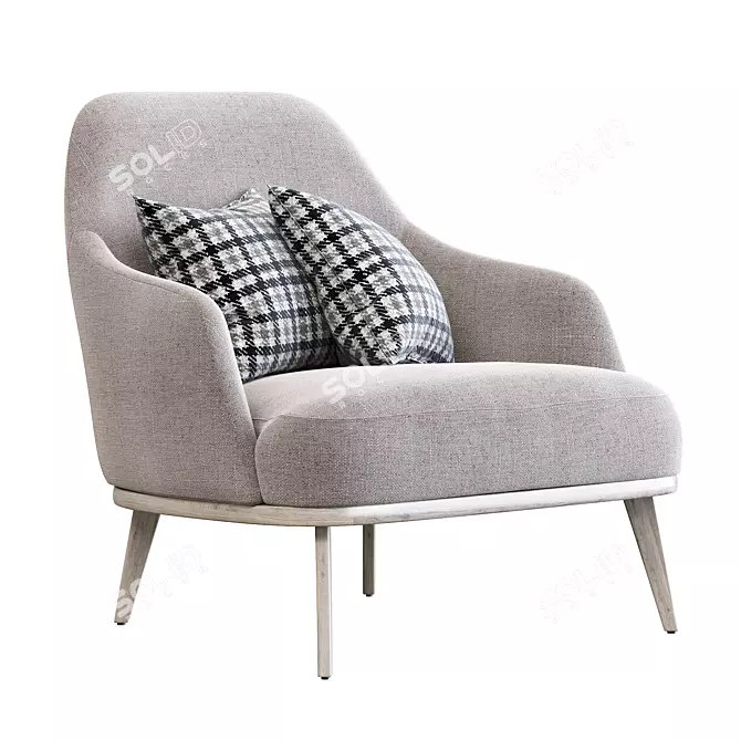 Timeless Armchair Liam - Stylish and Versatile 3D model image 1