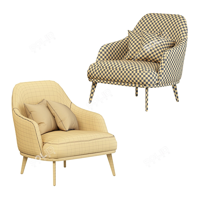 Timeless Armchair Liam - Stylish and Versatile 3D model image 5