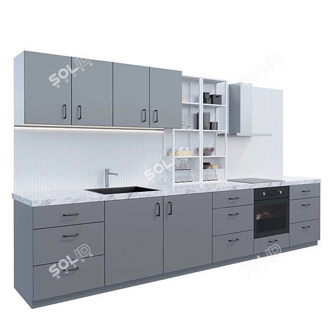 Stylish and Modular ENHET Kitchen 3D model image 2