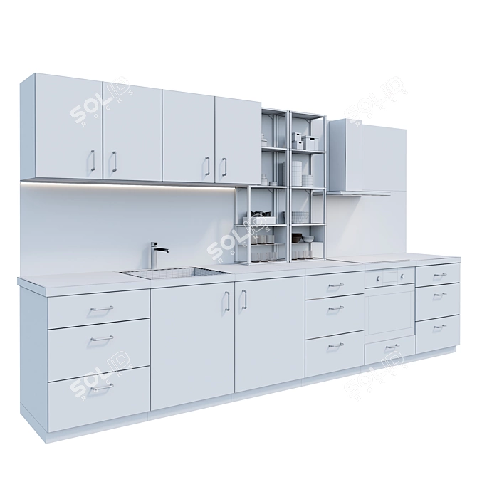 Stylish and Modular ENHET Kitchen 3D model image 5