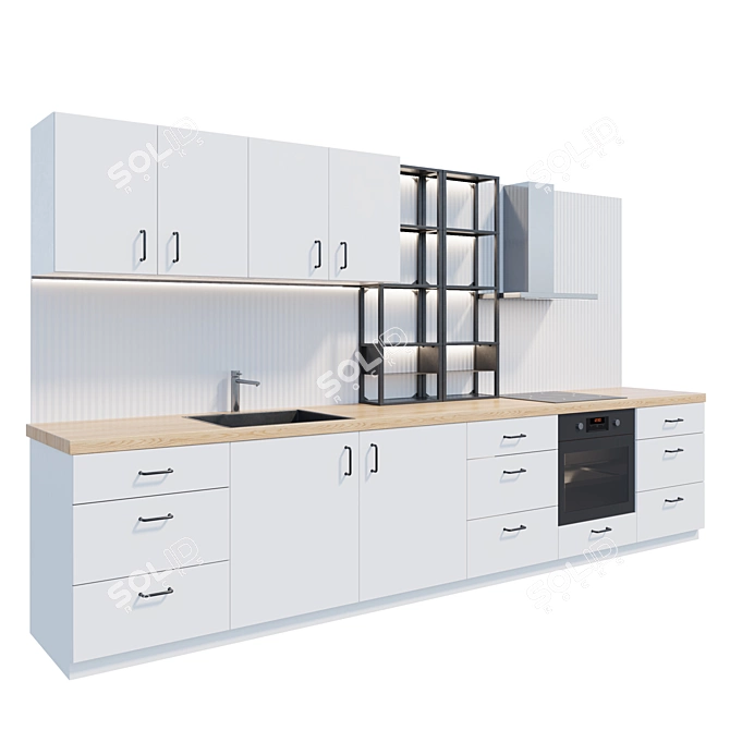 Stylish and Modular ENHET Kitchen 3D model image 8