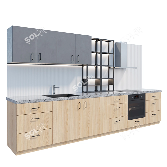 Stylish and Modular ENHET Kitchen 3D model image 9