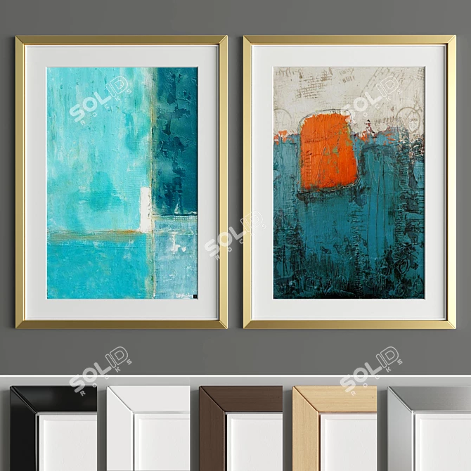 Multi-Material Art Frame - 50x70cm 3D model image 2