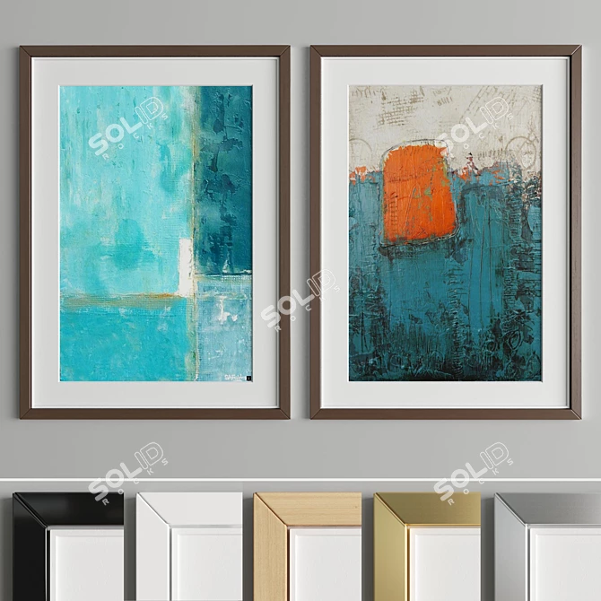 Multi-Material Art Frame - 50x70cm 3D model image 4