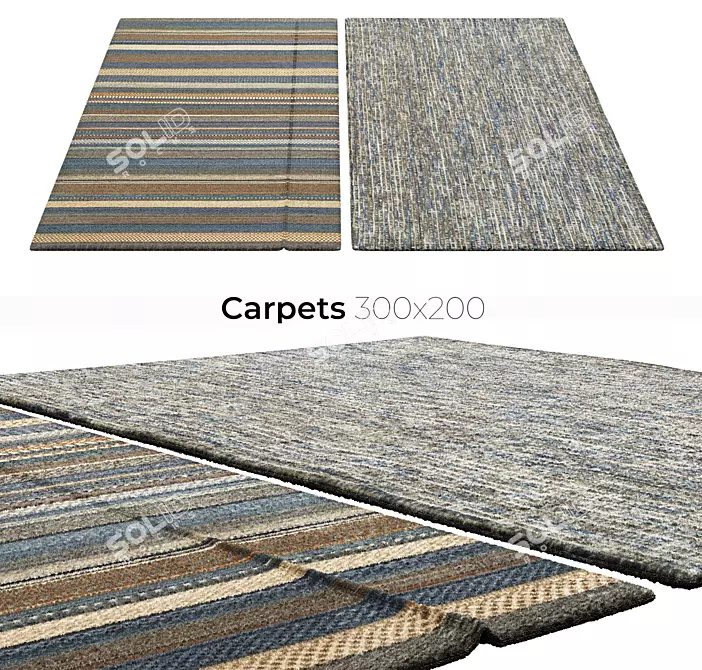 Stylish Interior Carpets 3D model image 1