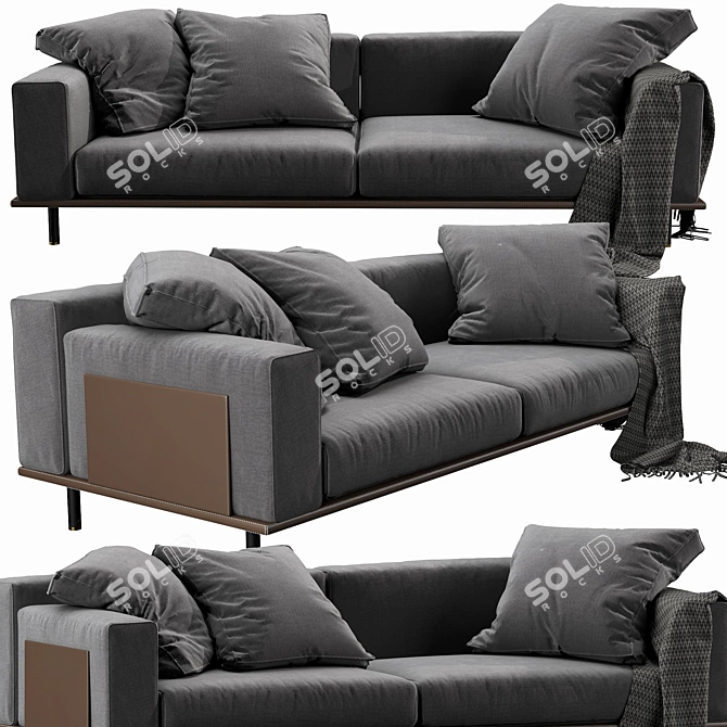 Contemporary Indivi 3-Seater Sofa 3D model image 1