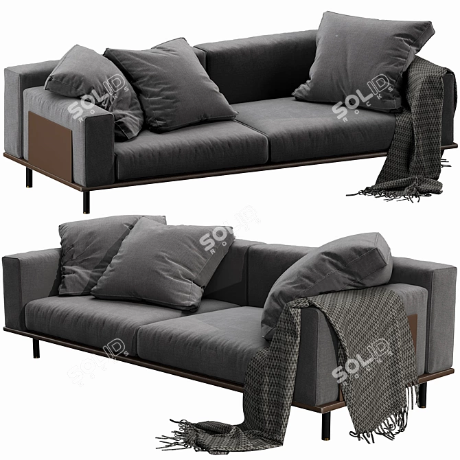 Contemporary Indivi 3-Seater Sofa 3D model image 3