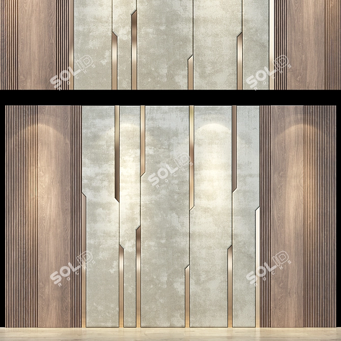 Modern Wall Panel No.156 3D model image 1