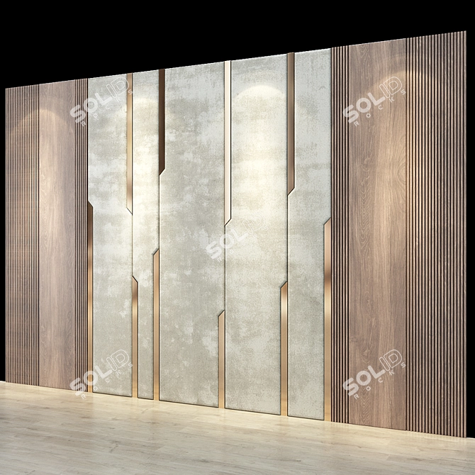 Modern Wall Panel No.156 3D model image 2