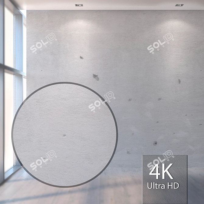 Seamless Plaster Texture Kit 3D model image 1