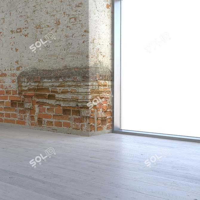 Vintage Brick Wall Texture - High Resolution 3D model image 3